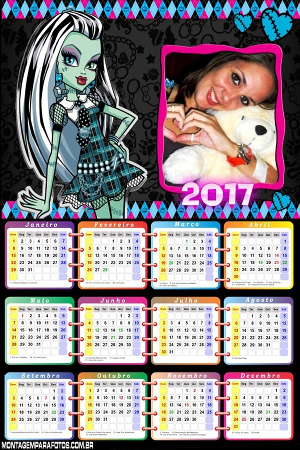 Calendario De 2017 Para Modular Monster High | calend 225 rio 2017 frankie monster high montagem para fotos Calendario De 2017 Para Modular Monster High | calend 225 rio 2017 frankie monster high montagem para fotos