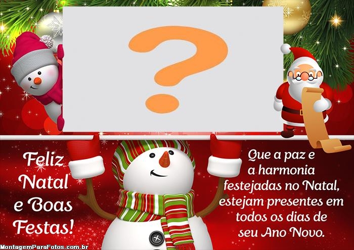 Colagem de Foto Feliz Natal e Boas Festas