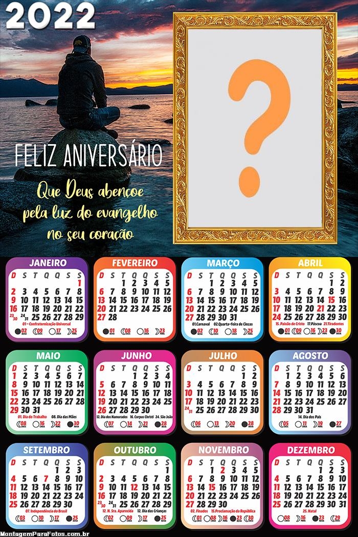 Calendário 2022 Aniversário Luz do Evangelho Online