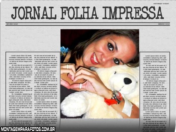 Moldura Jornal Folha Impressa