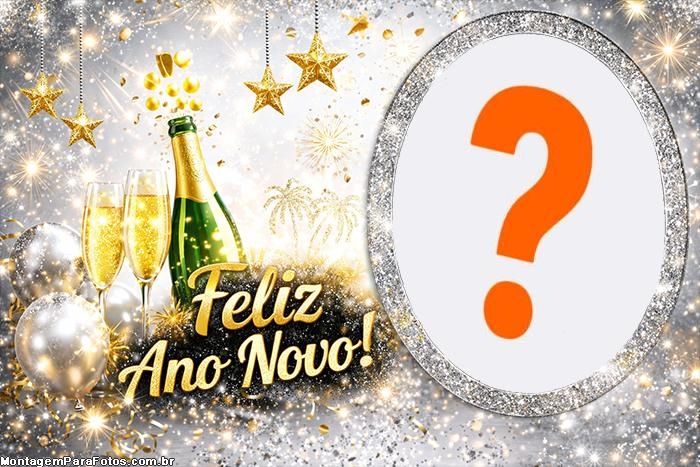 Feliz Ano Novo Empresa Moldura para Foto