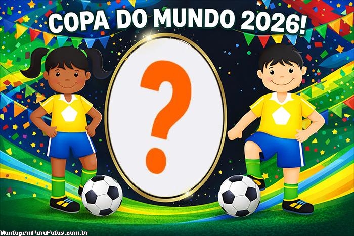 Emoldurar foto online Jogadores Infantis Copa do Mundo 2026