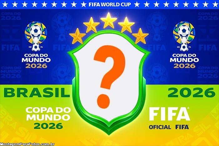CBF Brasil Copa 2026 Fifa fotomontagem grátis