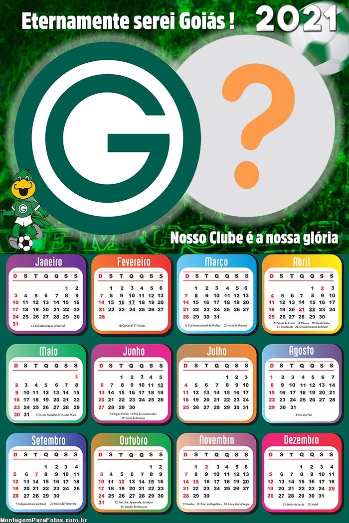 Calendário 2021 Goiás Time de Futebol