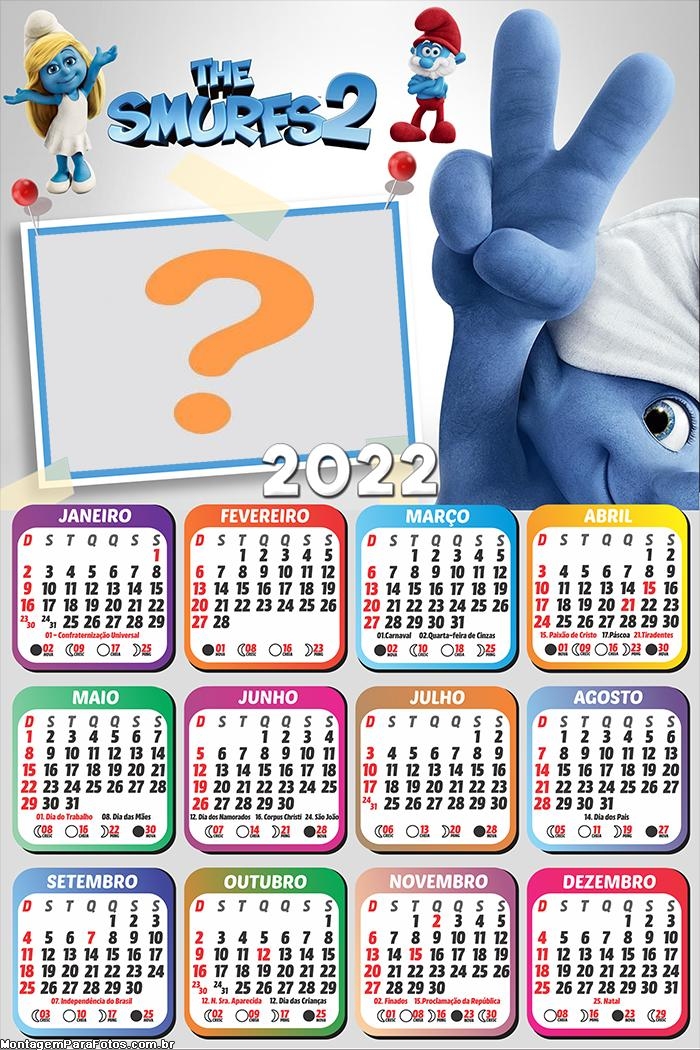 Calendário 2022 Os Smurfs 2 Foto Grátis