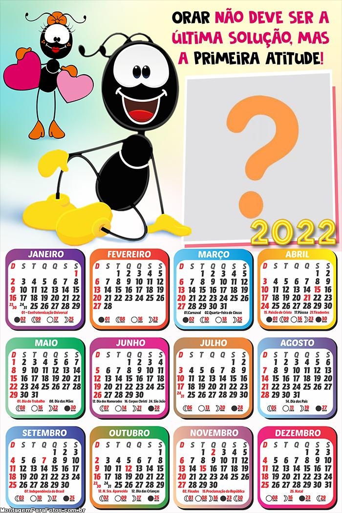 Calendário 2022 Smilinguido Fazer Grátis