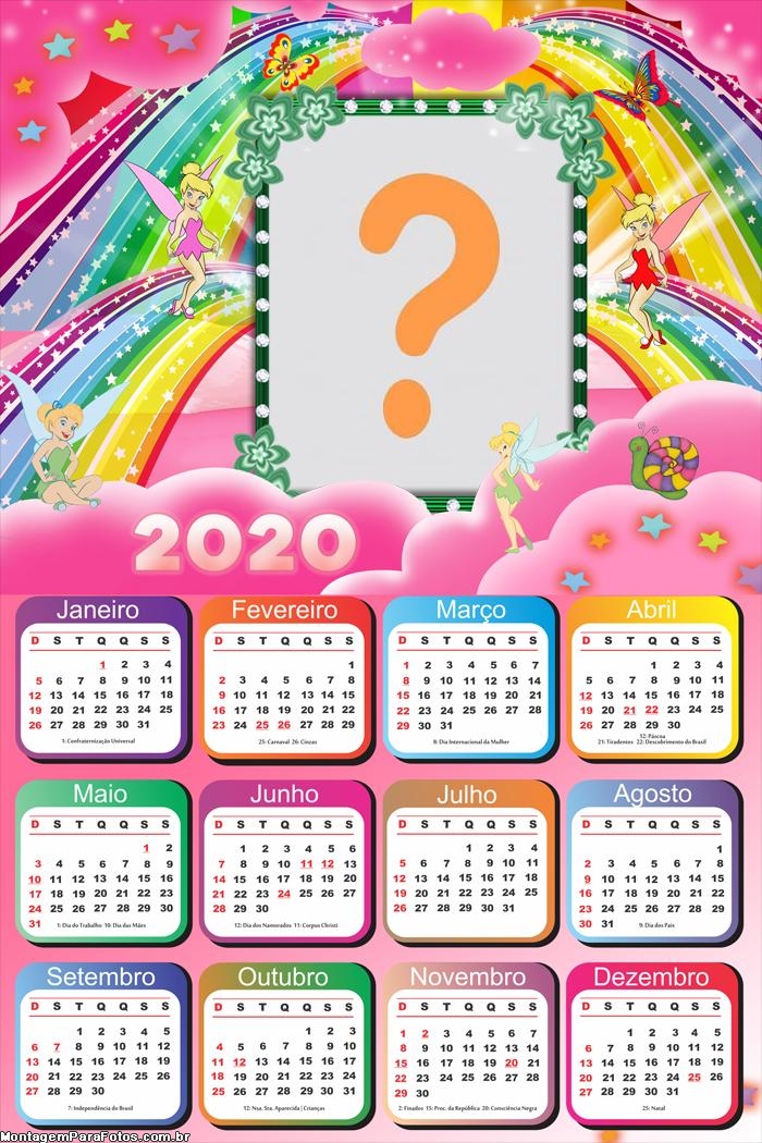 Calendário 2020 Personalizado para Imprimir