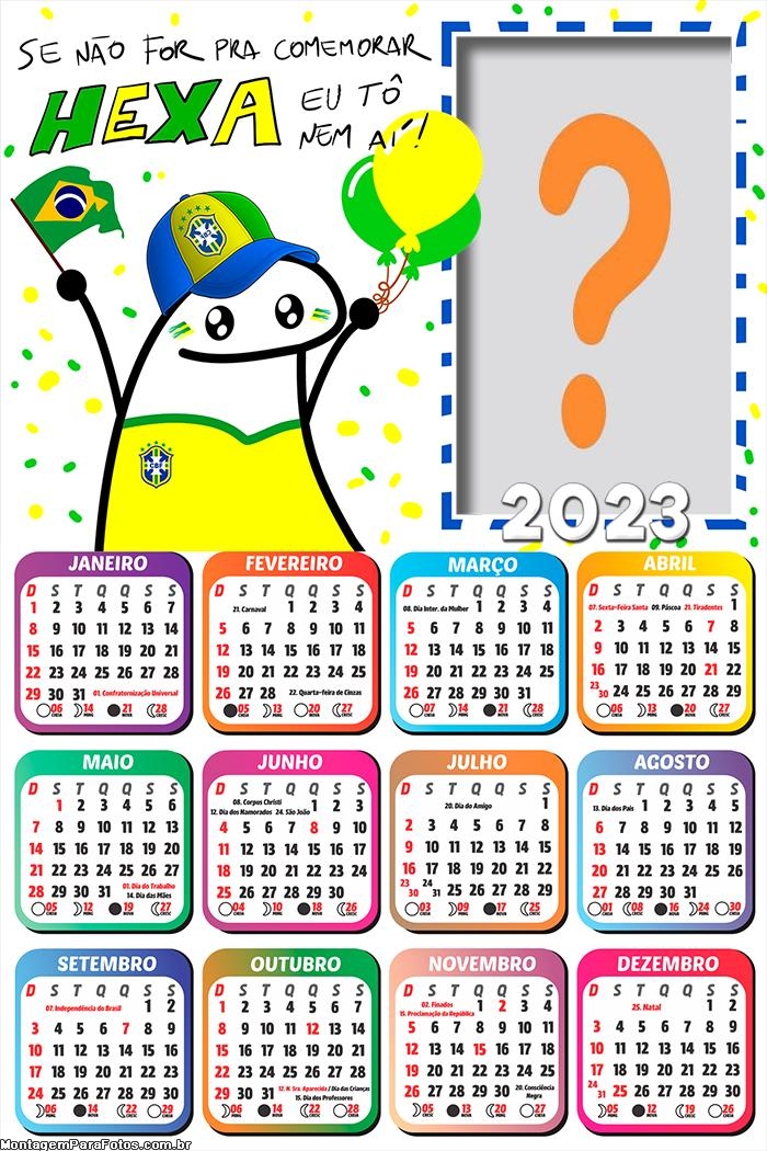 Calendário 2023 Bentô Cake Copa do Mundo Montagem