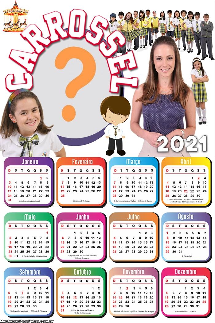 Calendário 2021 Carrossel