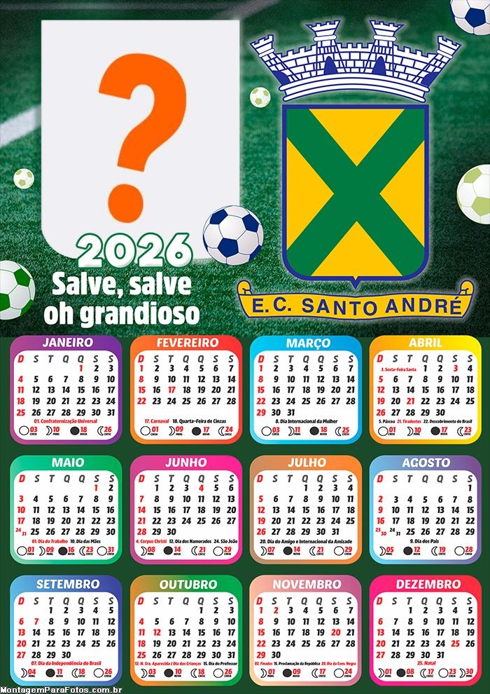 Foto em Calendário 2026 Santo André Time de Futebol Online