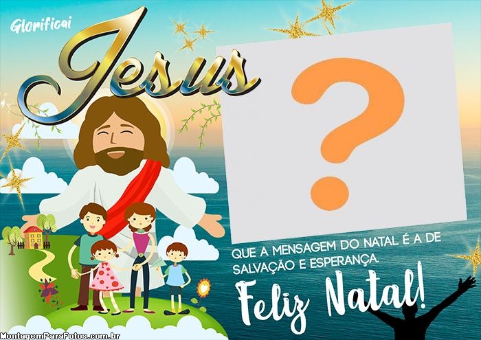 Moldura Feliz Natal Jesus Cristo