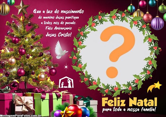 Moldura Feliz Natal para toda nossa Família