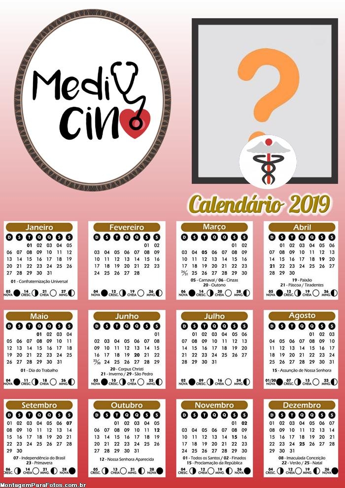 Calendario 2019 Medicina: Imprime tu guía anual de citas y recordatorios