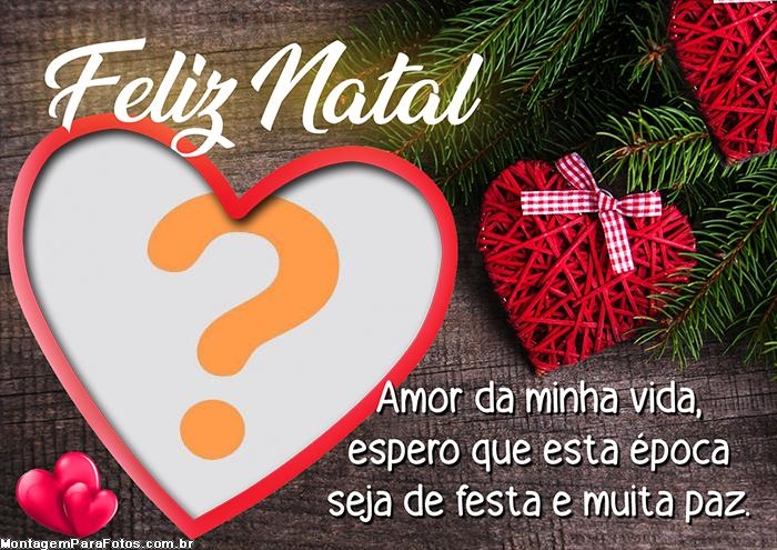 Colagem Grátis Frase de Feliz Natal RomÃ¢ntica