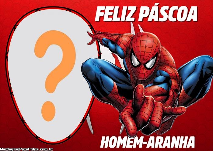 Montar Foto Homem Aranha Feliz Páscoa