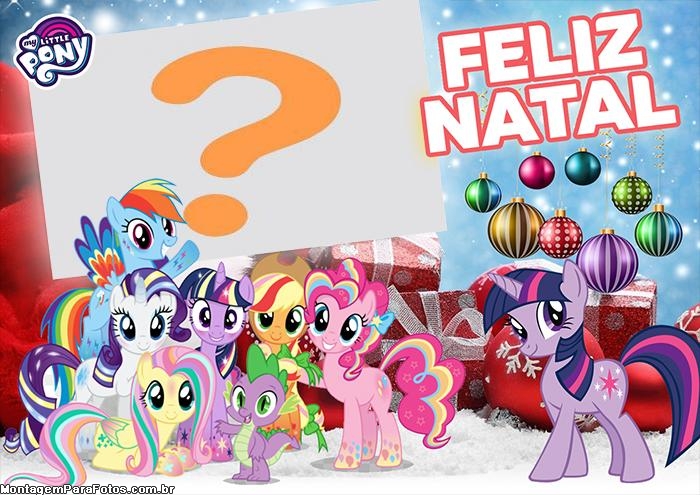 Emoldurar Foto de Feliz Natal My Little Pony