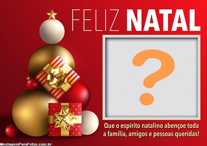 Espírito Natalino Frase de Feliz Natal Colagem Grátis