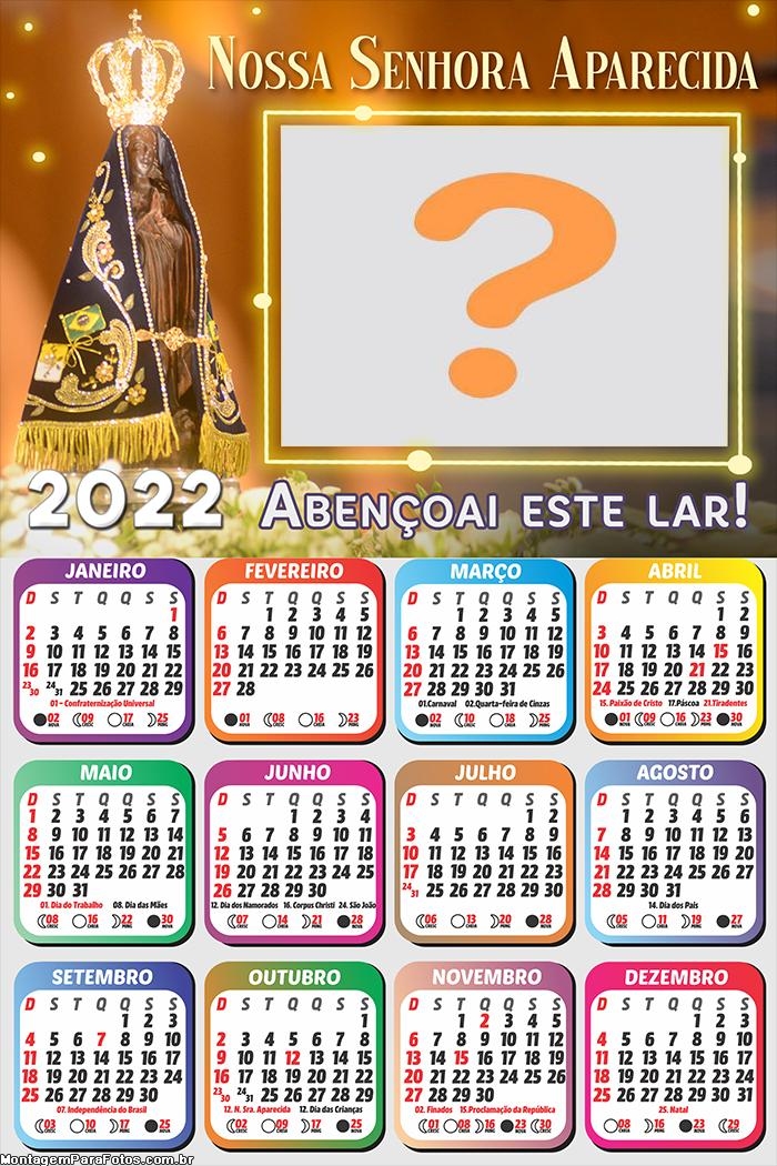 Calendário 2022 Abençoai Este Lar Moldura