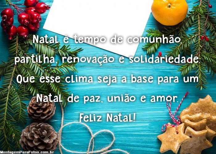 Natal de paz união e amor