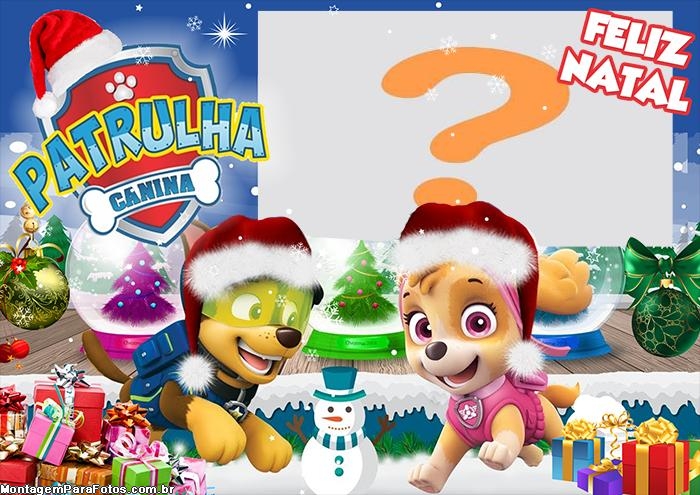 Patrulha Canina Feliz Natal Infantil Montagem