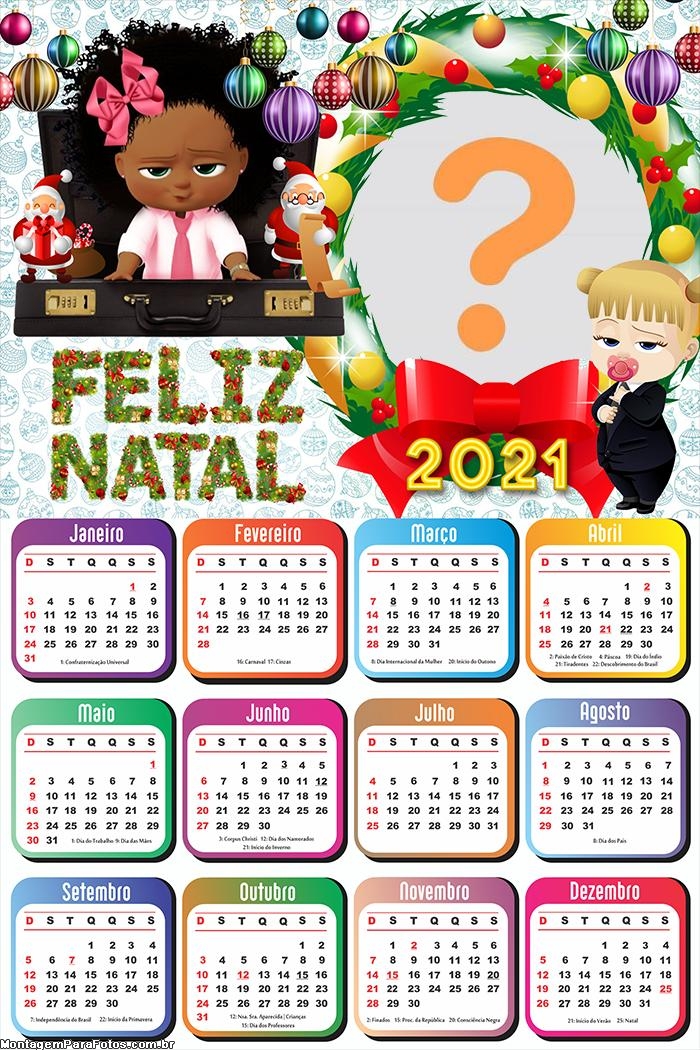 Calendário 2021 Poderosa Chefinha Feliz Natal