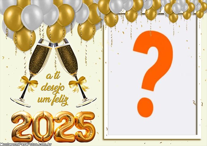 Desejo um Feliz 2025 Montagem de Foto