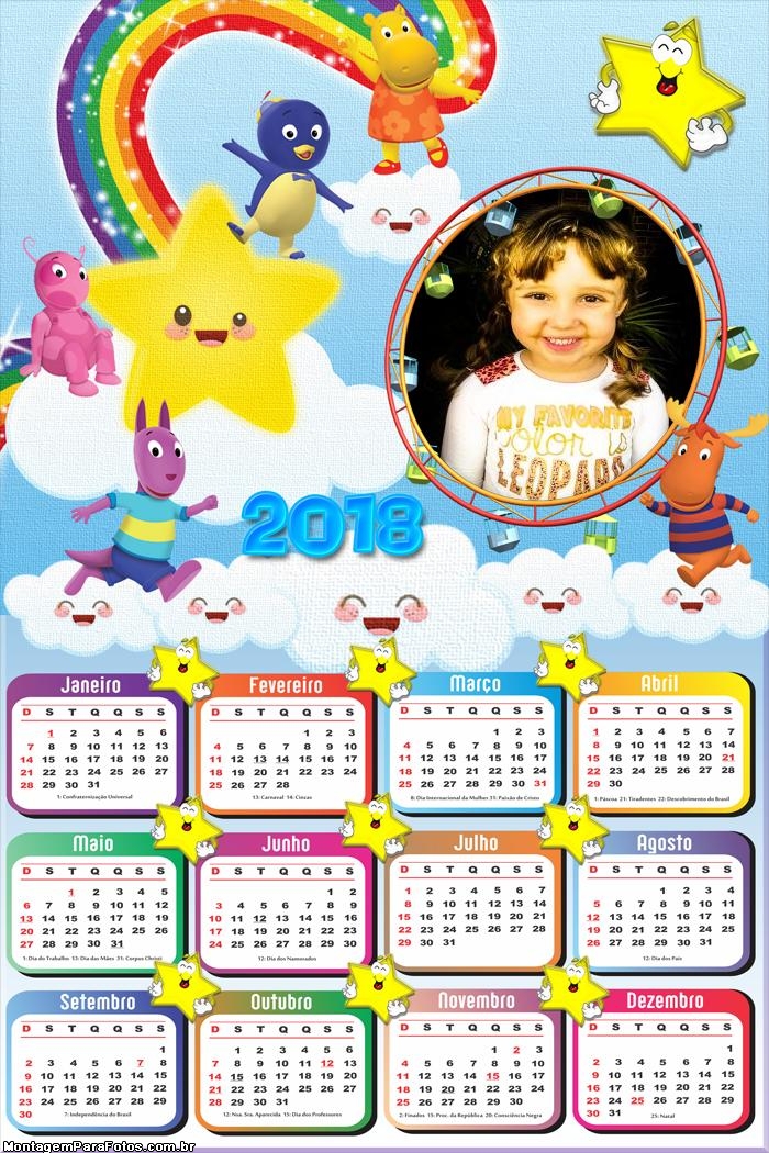 Calendário 2018 Backyardigans