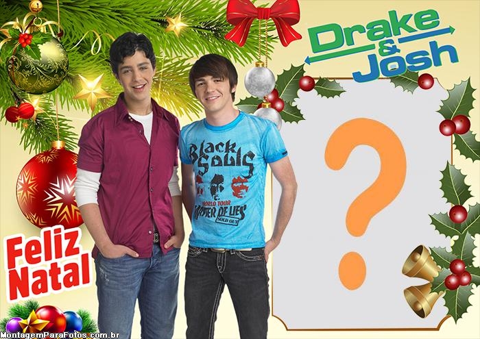 Drake e Josh Feliz Natal Montagem de Foto