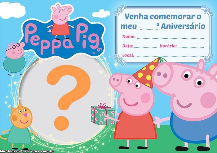Invitación cumpleaños Peppa Pig #01