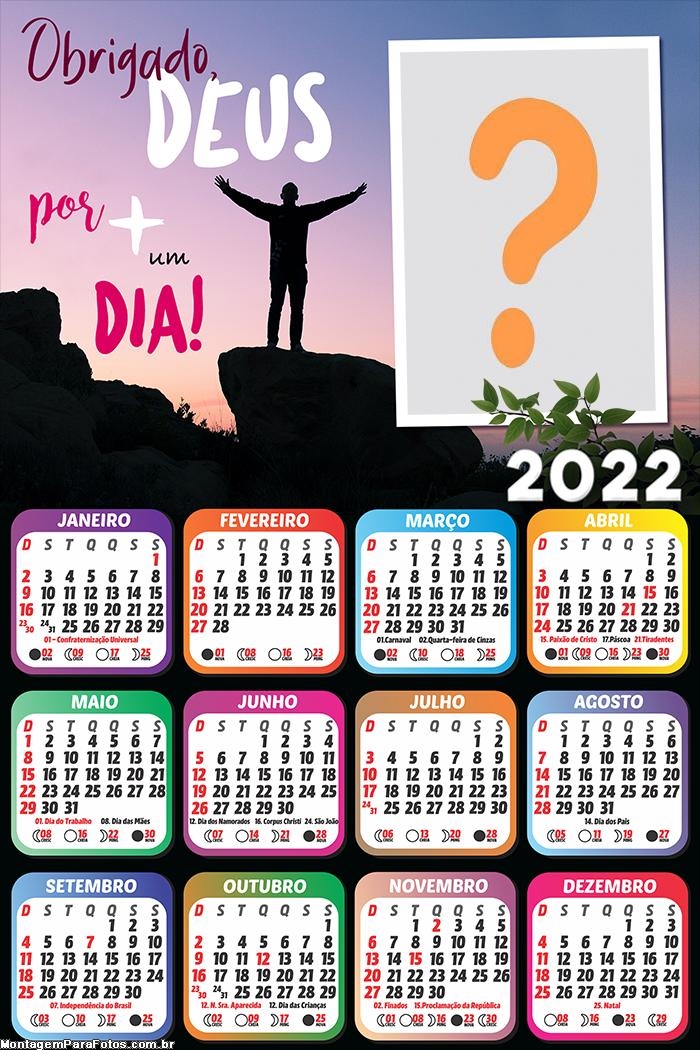 Calendário 2022 por mais um Dia Online