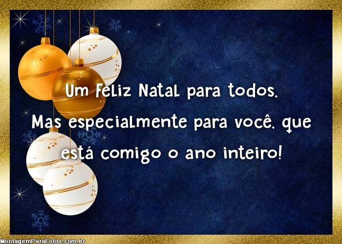 Feliz Natal especialmente para você