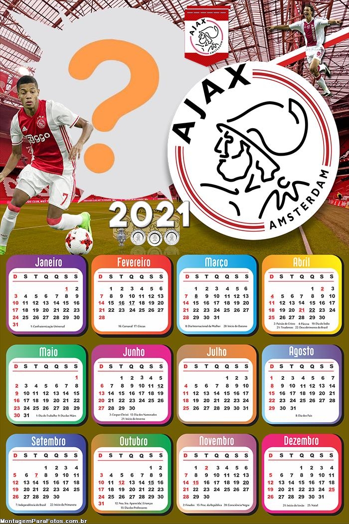 Calendário 2021 Ajax