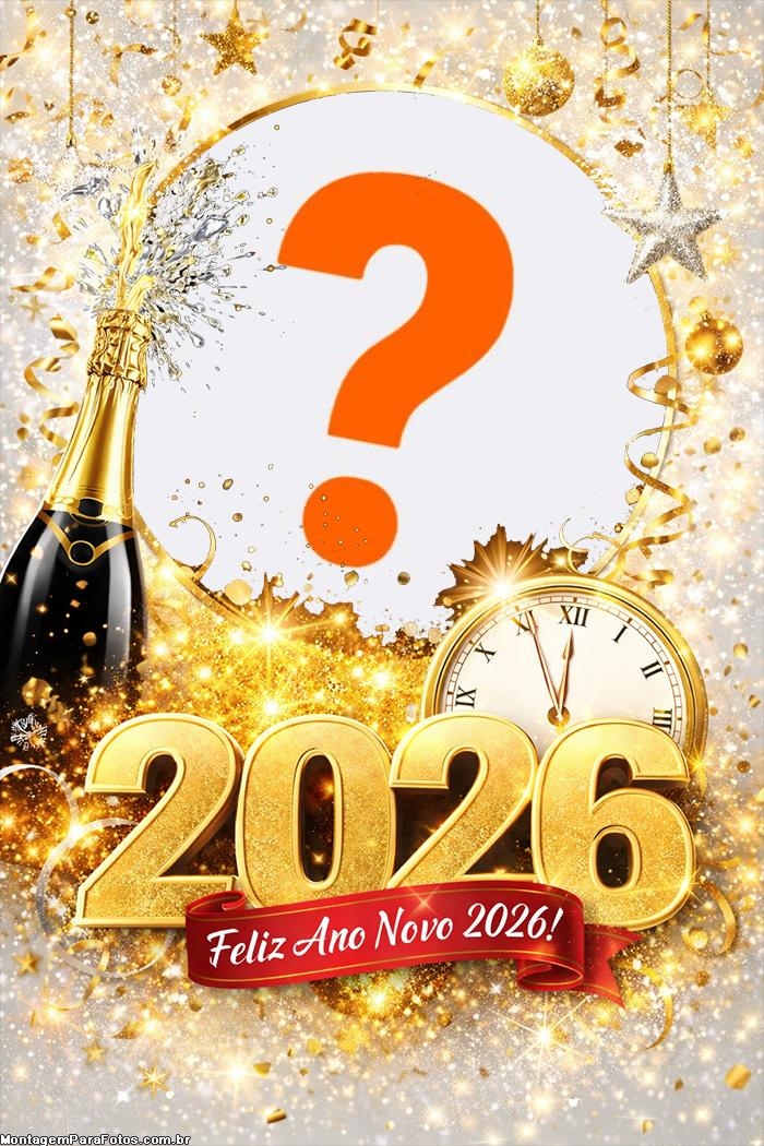 Colagem de Fotos Online Feliz Ano Novo 2026