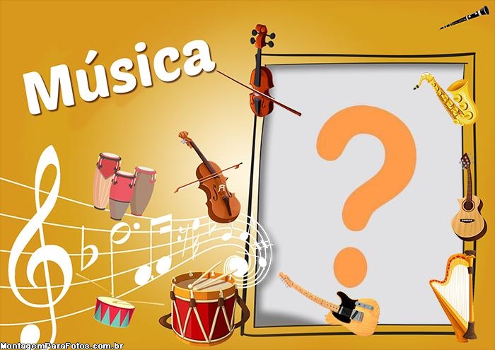 Música Tema Foto Colagem