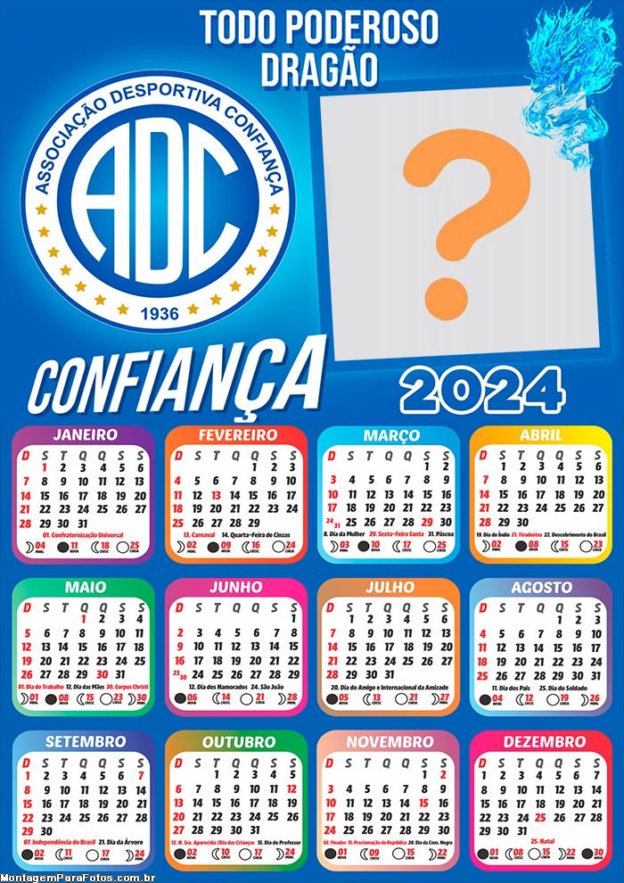 Editar Imagem Grátis Calendário 2024 Confiança