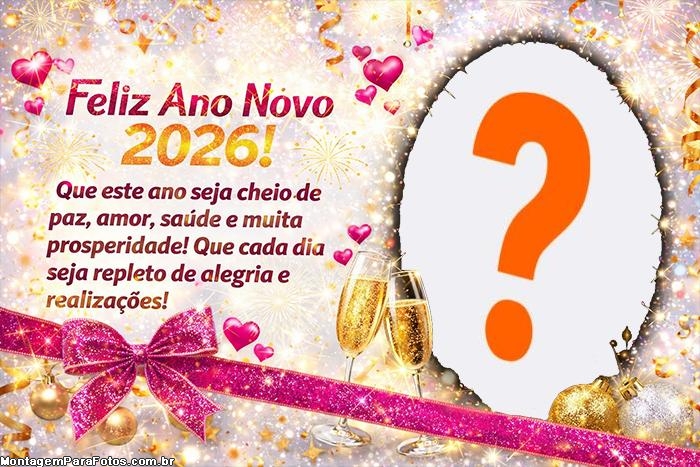 Feliz Ano Novo 2026 para Mulheres Moldura