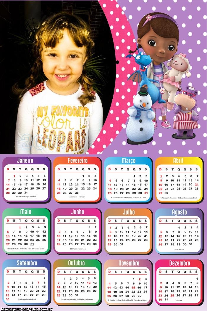 Calendário 2018 Doutora Brinquedos