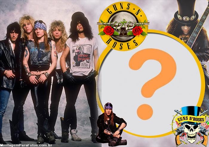 Guns N Roses Foto Colagem Moldura