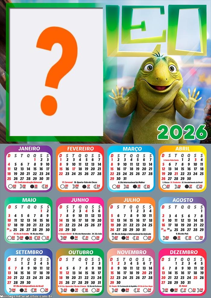 Foto em Calendário 2026 Leo Online