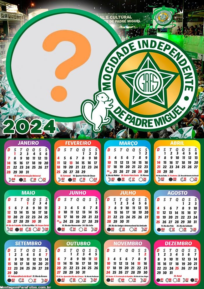 Calendário 2024 Kylian Mbappé PSG com Foto Online