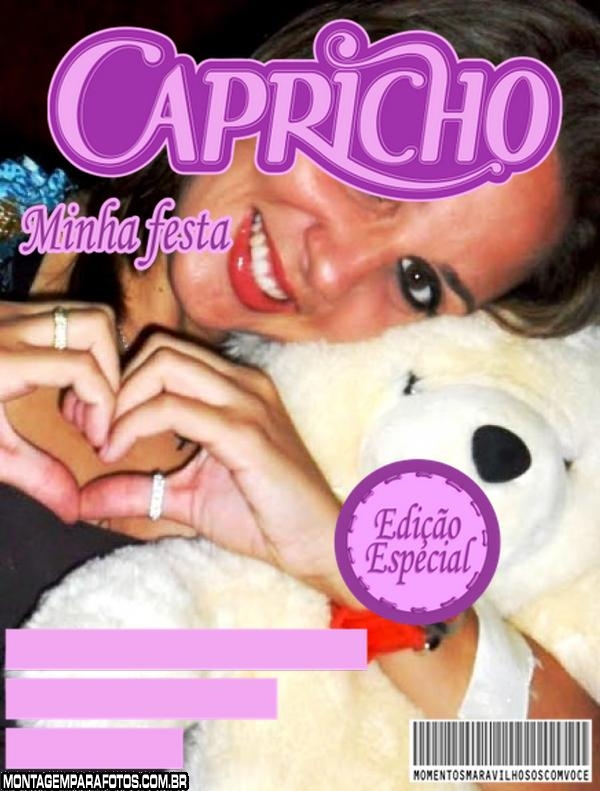 Moldura Revista Capricho Roxa