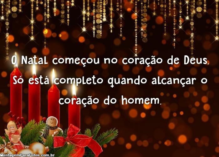 O Natal começou no coração de Deus