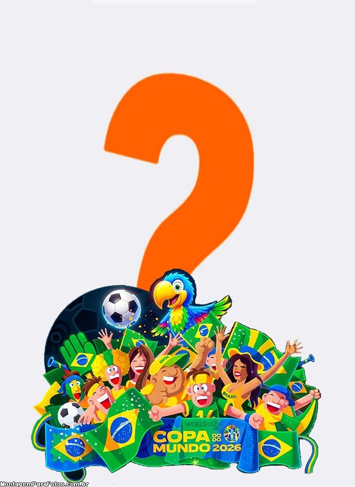 Moldura para Foto de Torcida Copa do Mundo
