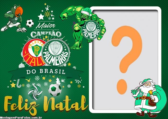 Feliz Natal Palmeiras Editar Online Grátis | Colagem de Foto