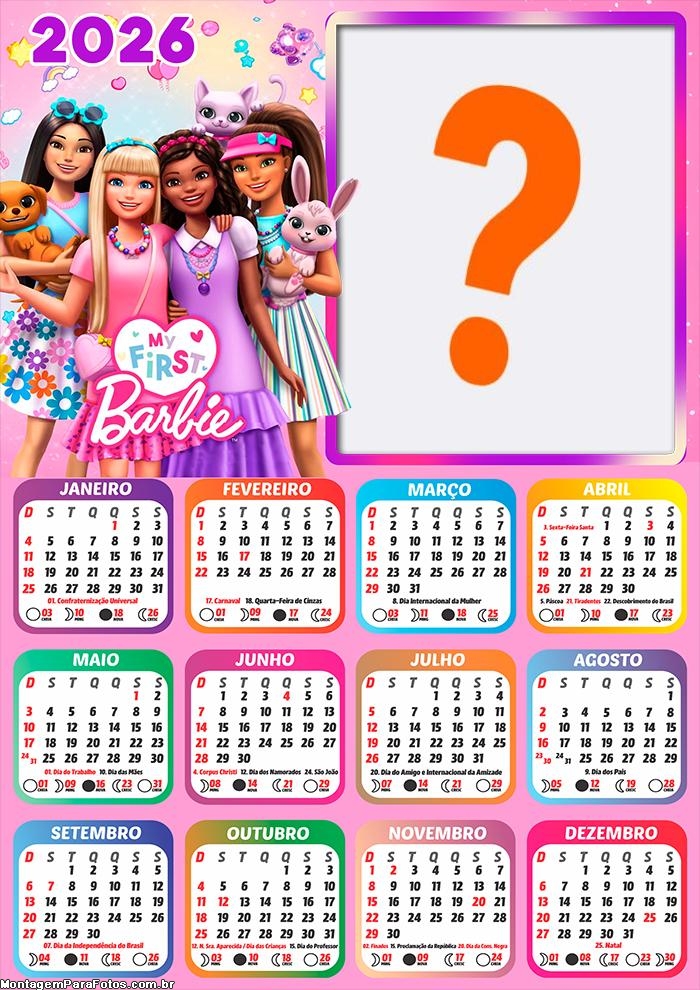 Foto em Calendário 2026 My First Barbie Online