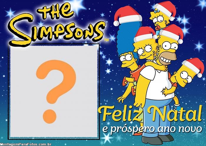 Montagem Digital de Feliz Natal Os Simpsons