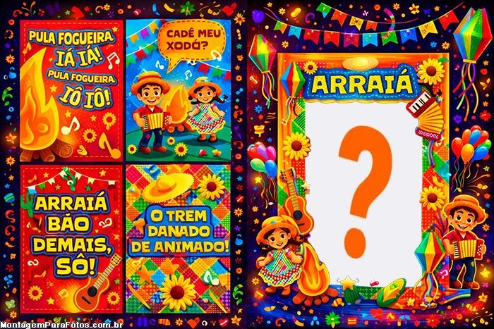 Montagem de fotos grátis Arraiá