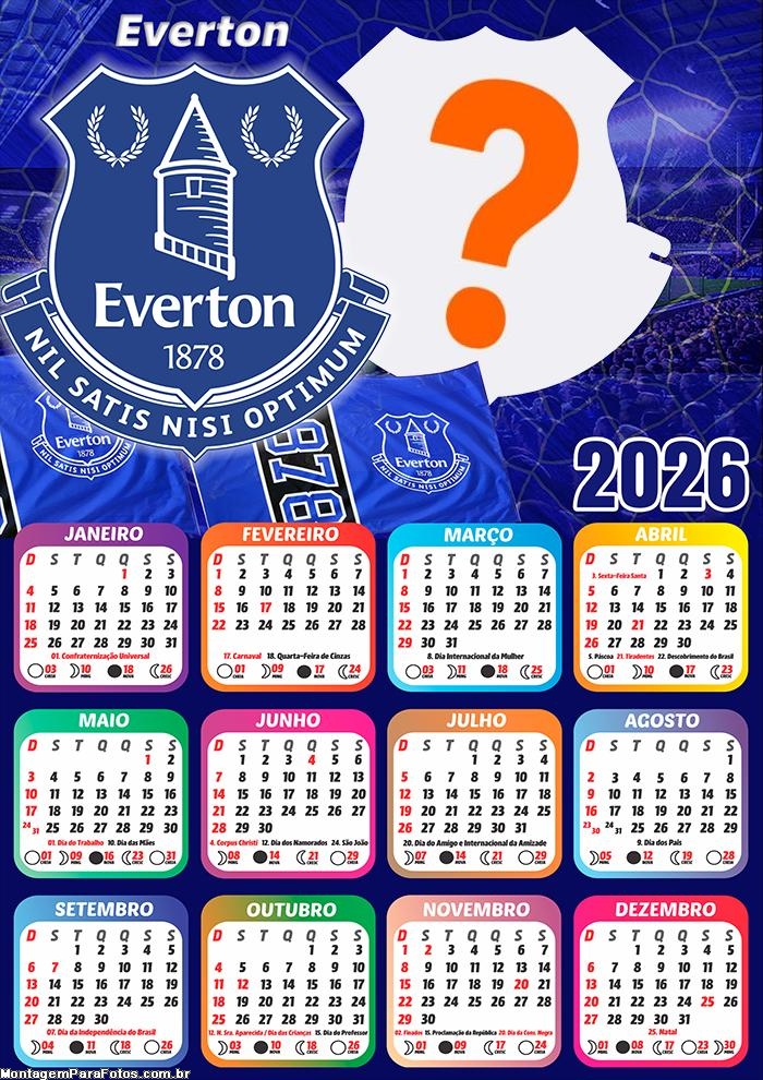 Calendário 2026 Everton Football Club (2) Colagem Online
