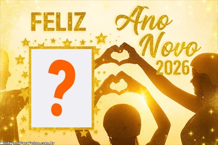 Moldura de Ano Novo 2026 Brilhante