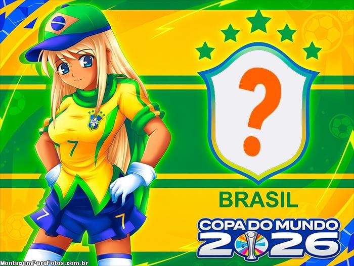 Desenho Menina Copa 2026 juntar fotos online